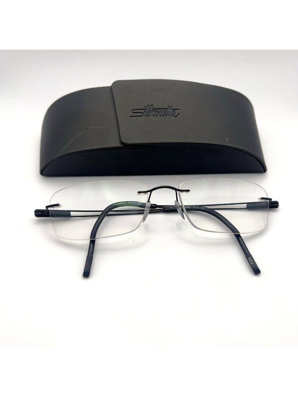 Silhouette 7661 50 6060 Titan Rimless Eyeglass Frames Black 50-17-140 Austria